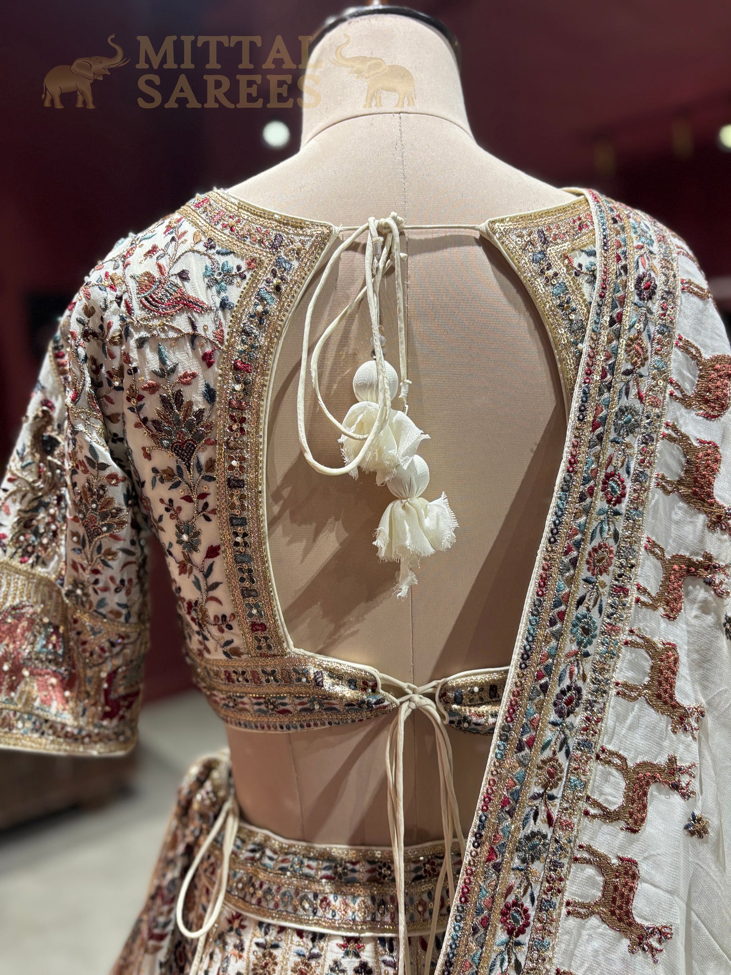 Ivory Heritage Embroidered Bridal Lehenga