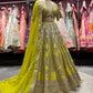 Mustard Yellow Heavy Embroidered Bridal Lehenga