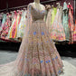 Blush Pink Mirror Work Bridal Lehenga