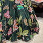 Bottle Green Floral Printed Designer Lehenga