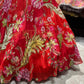 Red Floral Printed Designer Lehenga
