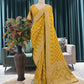 Mustard Yellow Bandhani Saree with Traditional Embroidery
