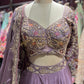 Mauve Purple Embroidered Bridal Lehenga