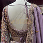 Mauve Purple Embroidered Bridal Lehenga