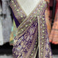 Grand Designer Embroidered Saree with Floral & Ornate Detailing