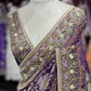 Grand Designer Embroidered Saree with Floral & Ornate Detailing