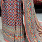 Multicolor Designer Saree with Embellished Border & Statement Pallu
