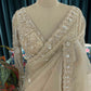 Champagne Gold Saree with Heavy Embroidery Border