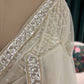 Ivory Embroidered Saree with Heavy Work Blouse