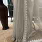 Ivory Grey Net Saree with Heavy Embroidered Blouse