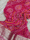 Royal Bandhani Pattern Saree With Elegant Traditional Border