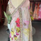 Pastel Pink Designer Saree with Floral Print & Embellished Border