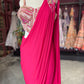 Hot Pink Designer Saree with Embellished Blouse & Ready-to-Wear Drape