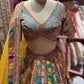 Multi Colour Lehenga for Wedding with Heavy Embroidery
