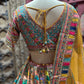 Multi Colour Lehenga for Wedding with Heavy Embroidery