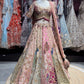Pastel Pink Multicolor Heavy Embroidered Bridal Lehenga Choli
