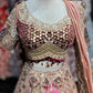 Pastel Pink Multicolor Heavy Embroidered Bridal Lehenga Choli