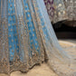 Sky Blue Heavy Embroidered Lehenga Choli with Net Dupatta