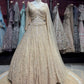 Champagne Gold Heavy Embroidered Bridal Lehenga Choli