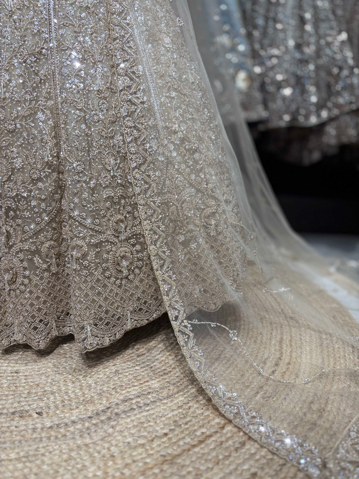 Champagne Gold Heavy Embroidered Bridal Lehenga Choli