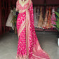 Rani Pink Banarasi Designer Saree with Golden Embroidered Border