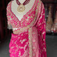 Rani Pink Banarasi Designer Saree with Golden Embroidered Border