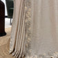 Ivory Embroidered Saree with Elegant Floral Border Work
