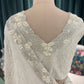 Ivory Embroidered Saree with Elegant Floral Border Work