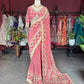 Banarasi Designer Saree with Golden Border and Embroidered Blouse
