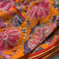 Orange Floral Designer Saree with Sequin Embroidery Work