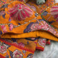 Orange Floral Designer Saree with Sequin Embroidery Work