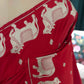 Red Banarasi Saree with Traditional Elephant Motif Zari Work