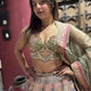 Pastel Grey Embroidered Lehenga Choli with Dupatta