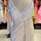 Pink White Designer Saree with Pearl Embroidery and Scallop Border