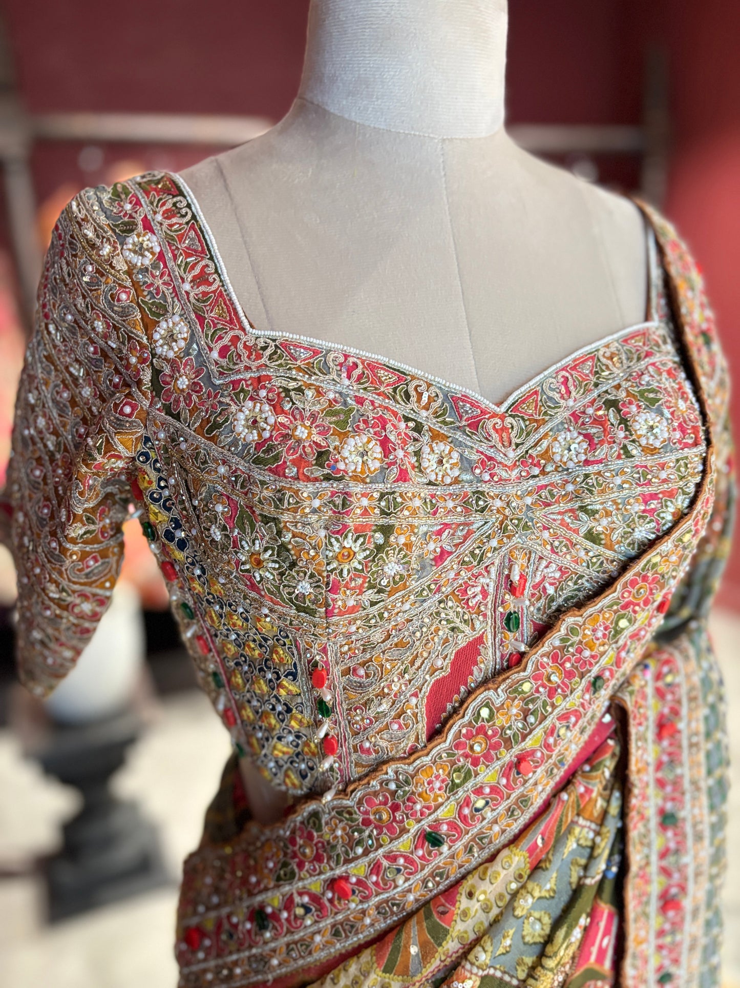 Rajwada Rang Mahal Heritahe Saree With Designer Blouse