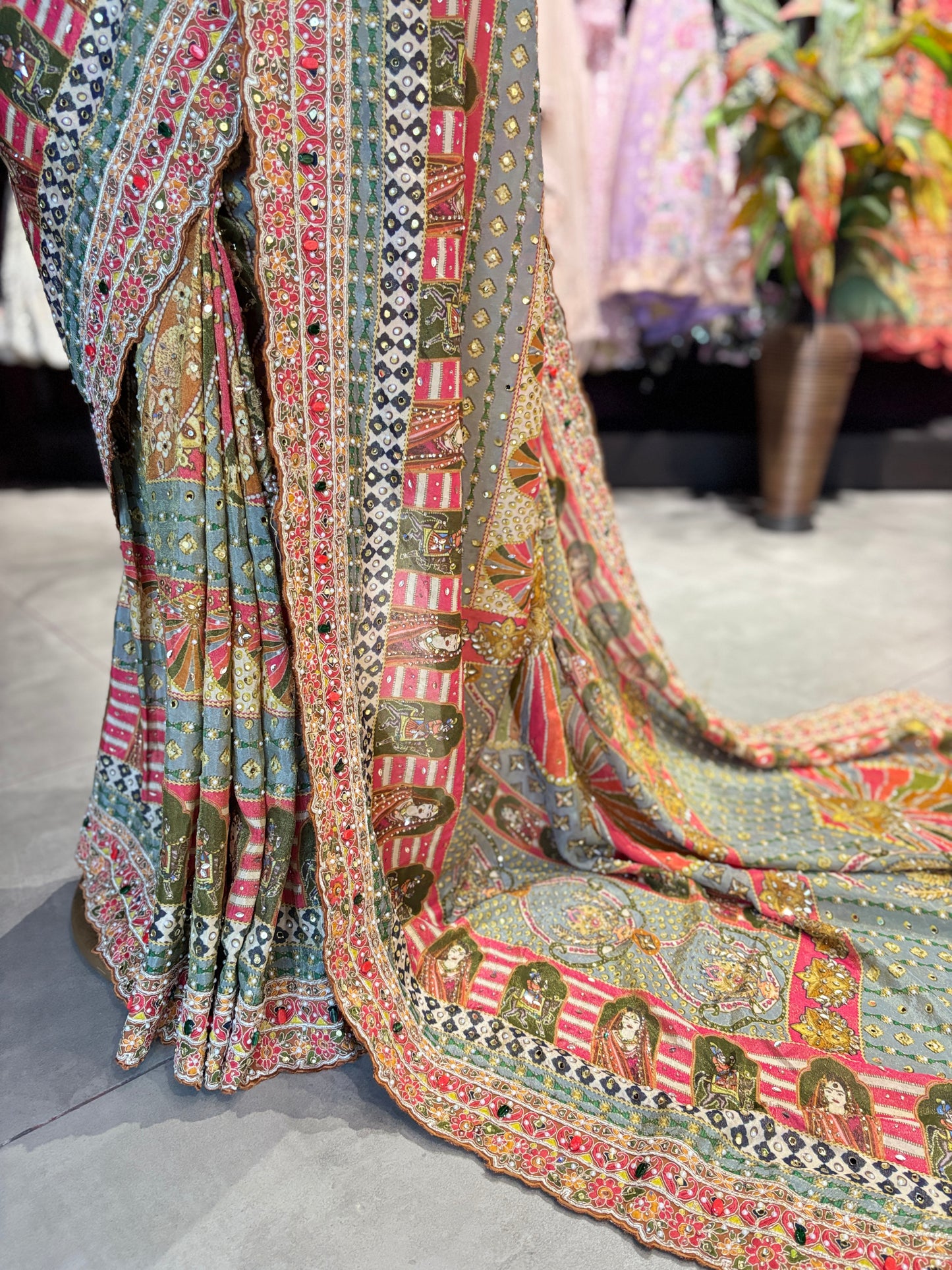 Rajwada Rang Mahal Heritahe Saree With Designer Blouse