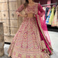 Grand Designer Embroidered Lehenga with Floral & Vase Motifs