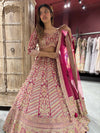 Grand Designer Embroidered Lehenga with Floral & Vase Motifs