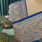 Royal Blue Banarasi Style Saree with Heavy Woven Border