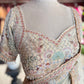 Pastel Yellow Designer Saree with Multicolor Embroidery & Heavy Border