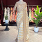 Designer Saree with Heavy Embroidered Border and Embellished Blouse