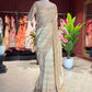 Designer Saree with Heavy Embroidered Border and Embellished Blouse