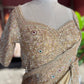 Designer Saree with Heavy Embroidered Border and Embellished Blouse