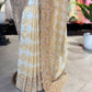 Designer Saree with Heavy Embroidered Border and Embellished Blouse