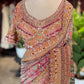 Heritage Designer Saree with Embroidered Border and Statement Blouse