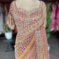 Patola Inspired Saree with Heavy Mirror Work & Designer Blouse