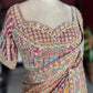 Patola Inspired Saree with Heavy Mirror Work & Designer Blouse