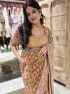Designer Multicolour Print Saree With Sequins & Cutdana Work