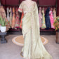 Sage Designer Saree with Embroidered Blouse and Stone Work Border
