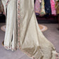 Sage Designer Saree with Embroidered Blouse and Stone Work Border